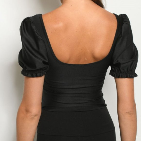 BLACK CORSET TOP - Picture 2 of 5